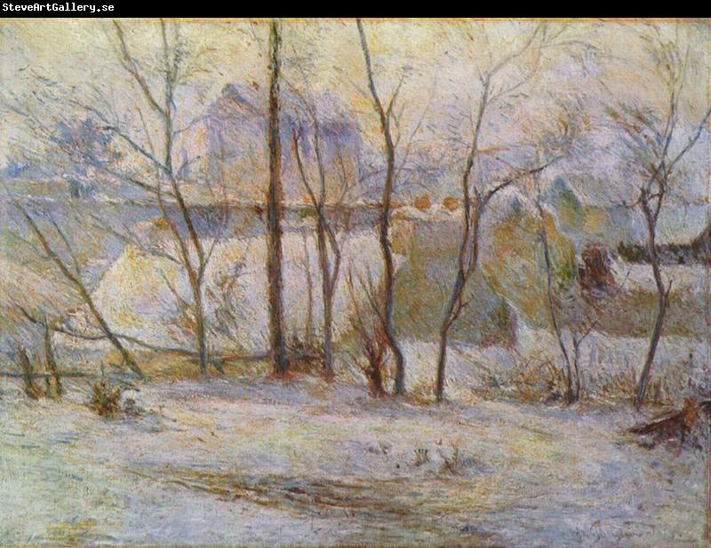 Paul Gauguin Garten im Schnee